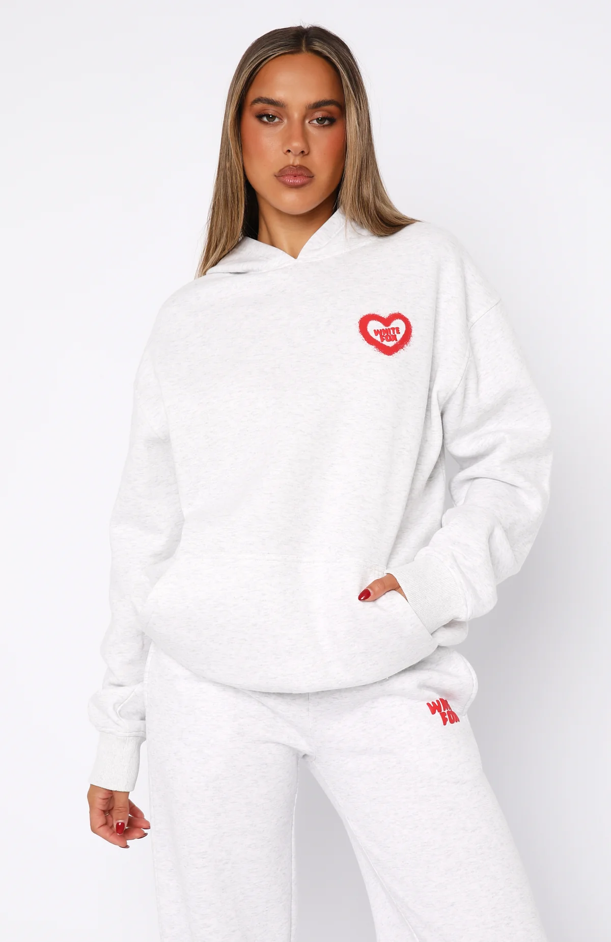 11th Street City Girl At Heart Oversized Hoodie Cherry Glaze - Image 3