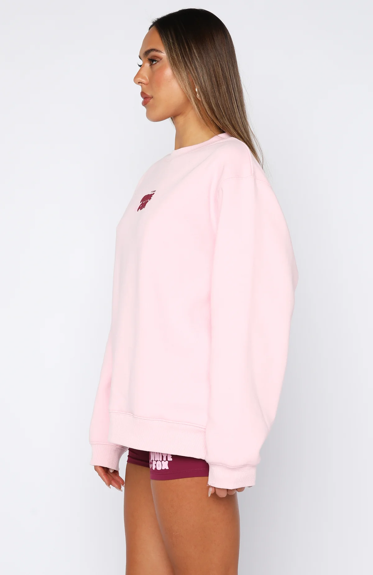 11th Street Sweet Kisses Oversized Sweater Pink Sugar - Image 3