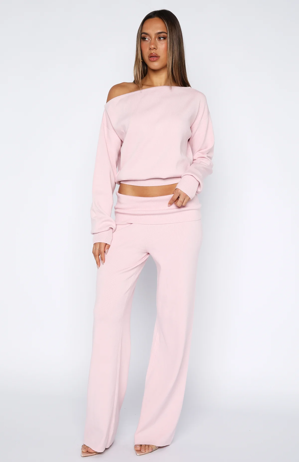 Can't Find The Words Knit Pants Pink - Image 2