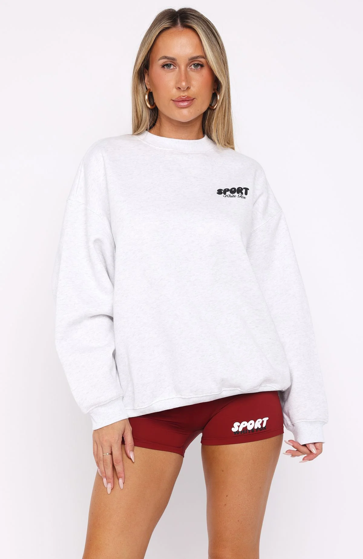 Club 14 Peyton Oversized Sweater Grey Marle - Image 3