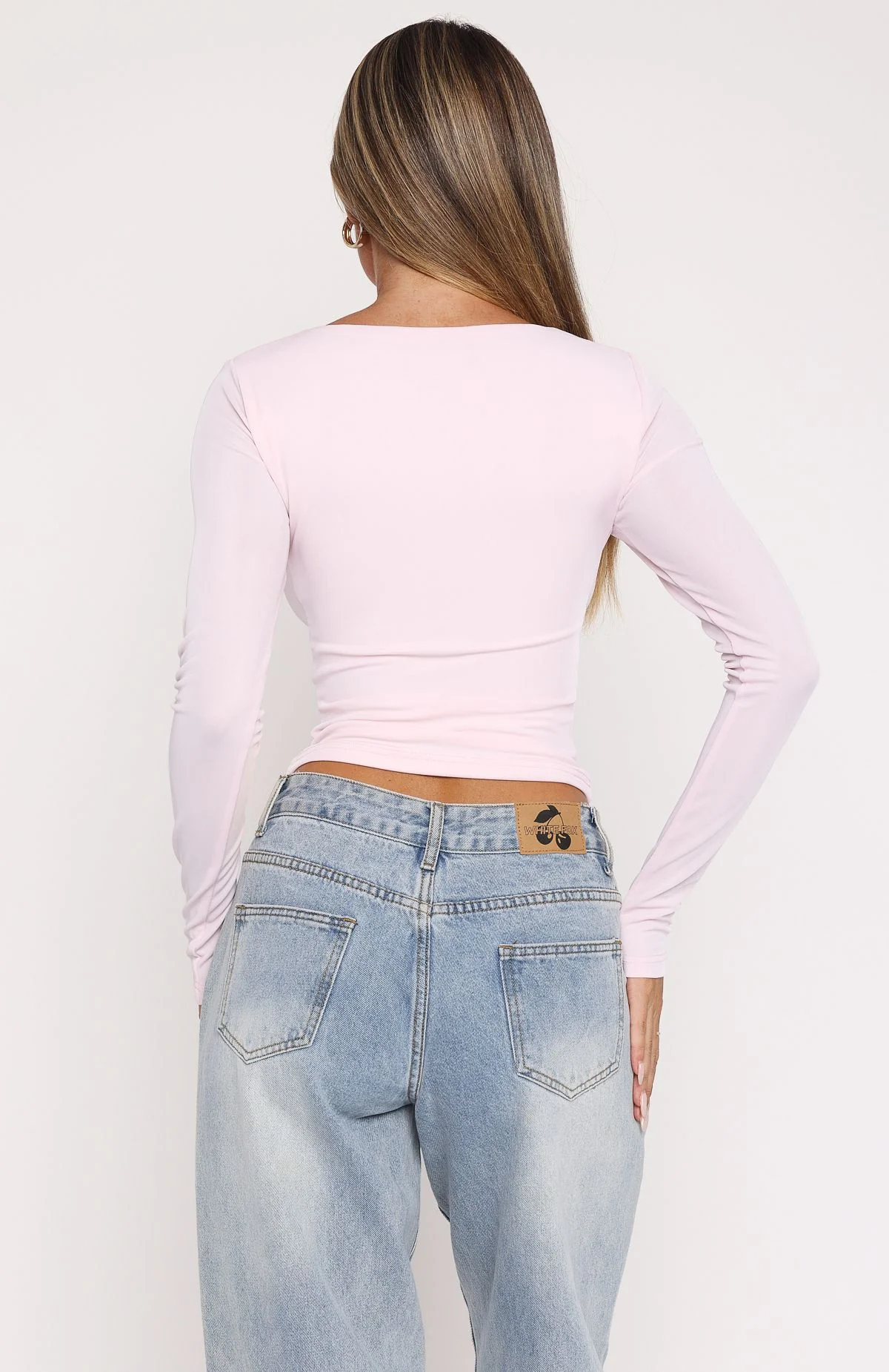 Flutter Away Long Sleeve Top Baby Pink - Image 4