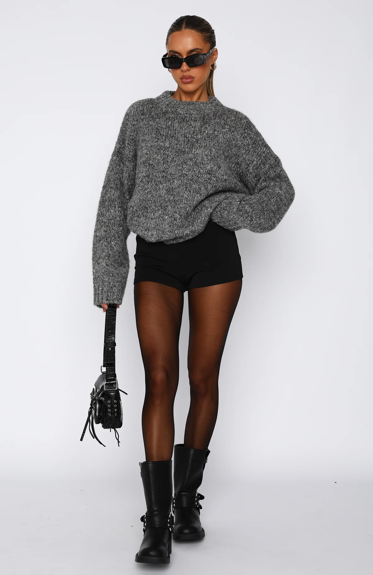 Ice Queen Knit Sweater Smokey Grey - Image 5