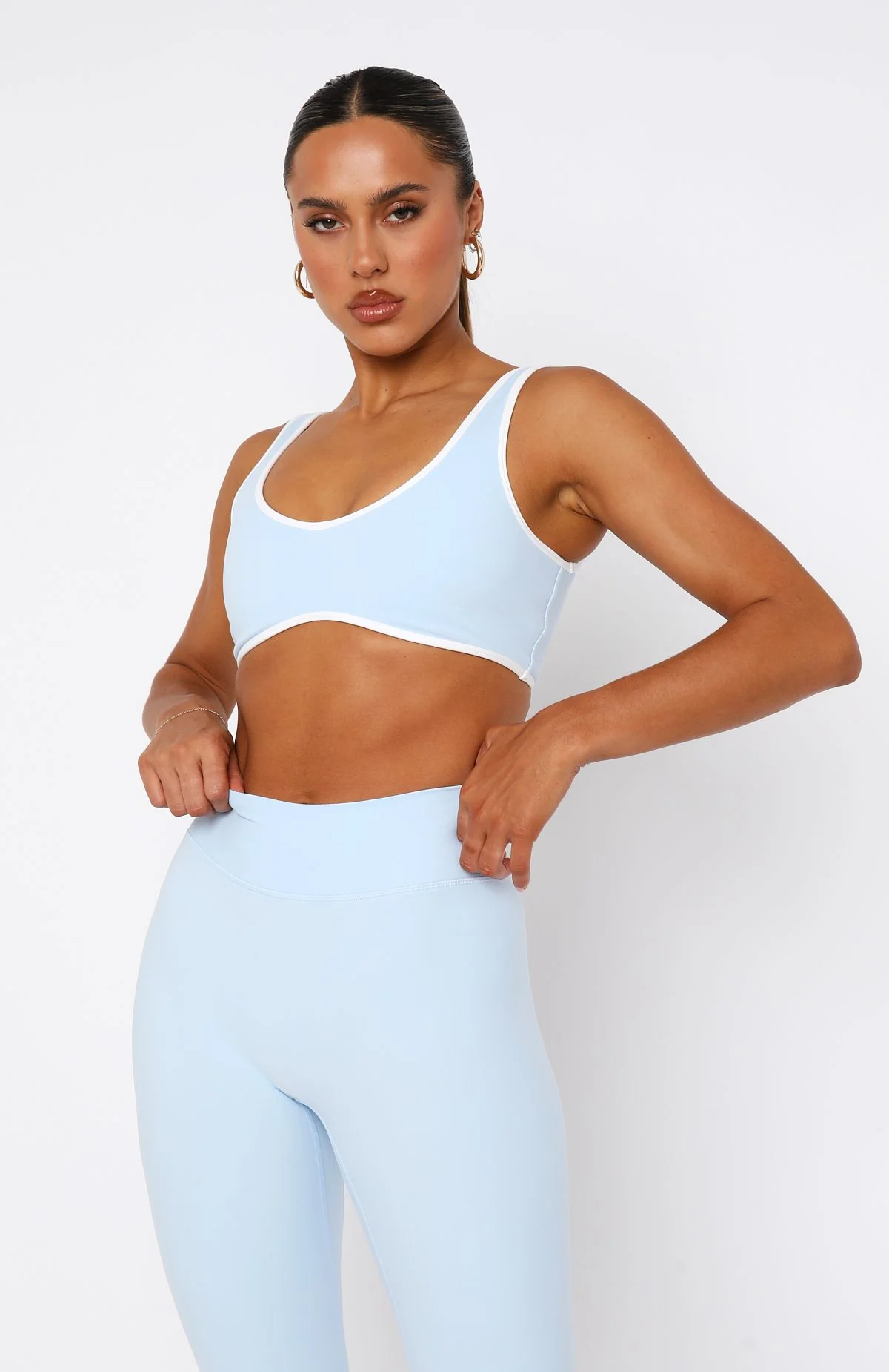 I'll Prove It Sports Crop Baby Blue/White - Image 2