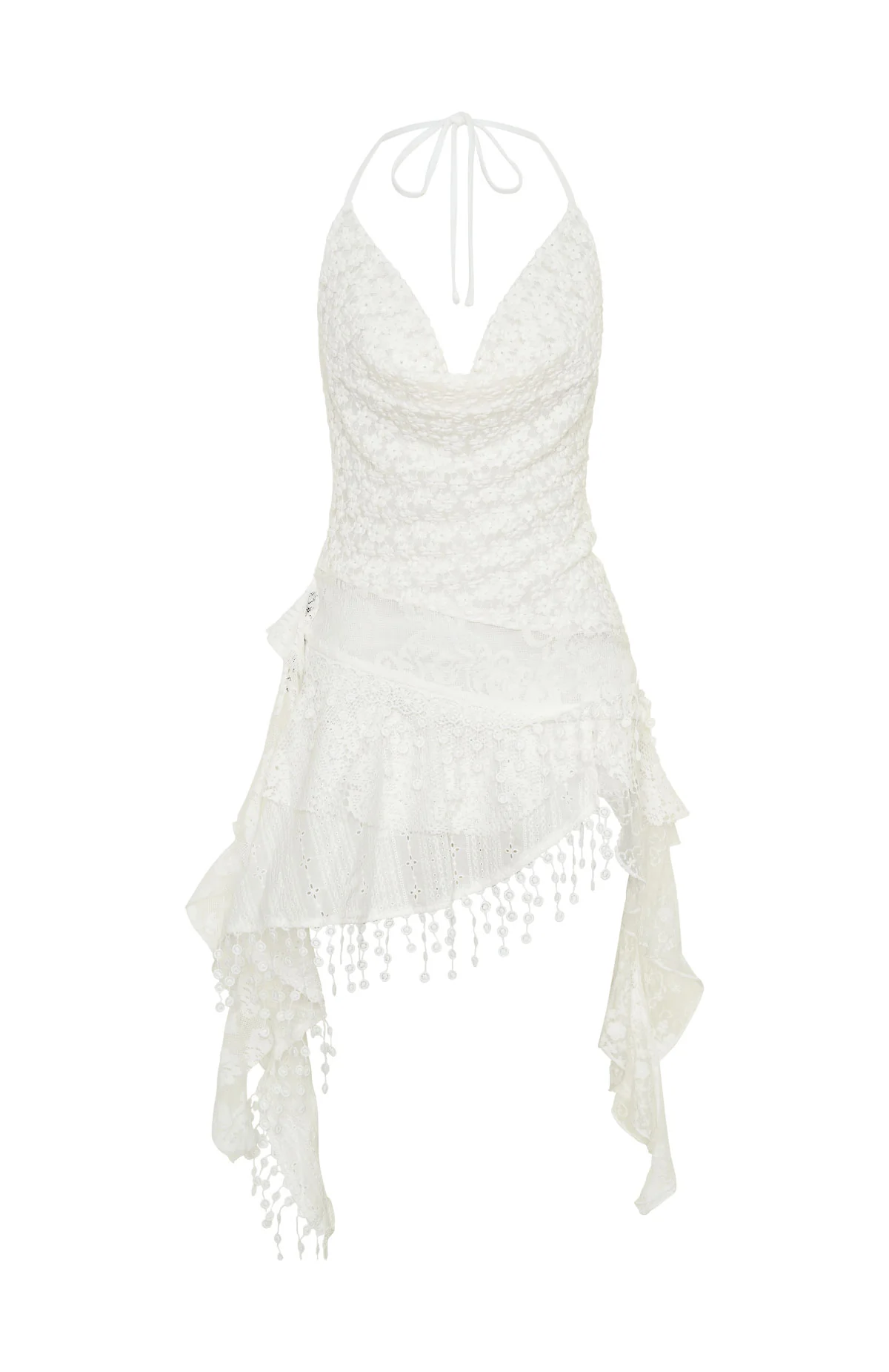 Let's Roll Mini Dress Off White - Image 10