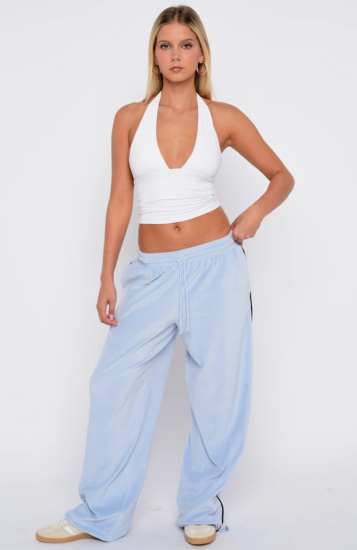 Soul Fire Velour Pants Baby Blue - Image 2