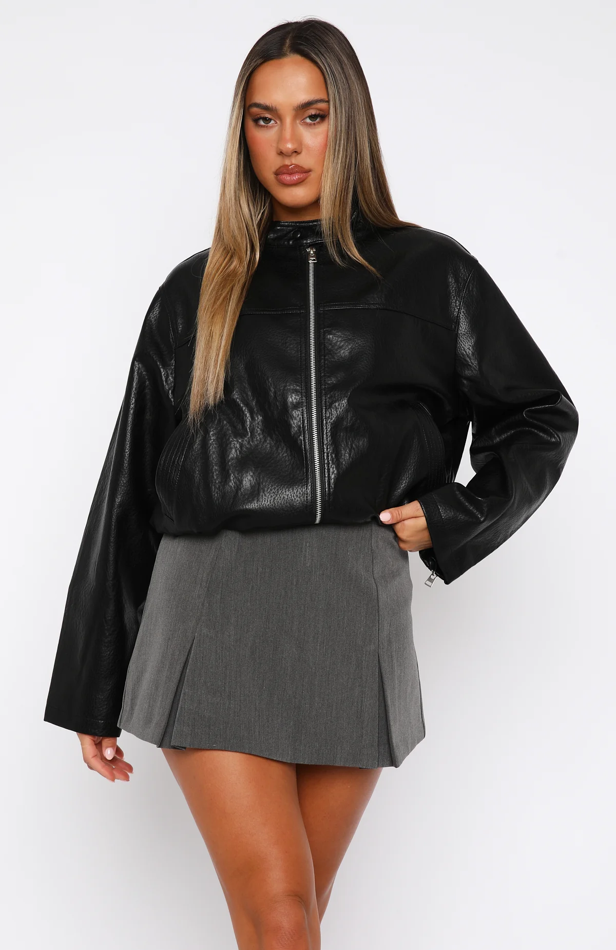 Tell Me Nothing PU Jacket Black - Image 2